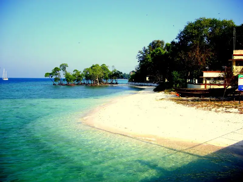 Tropical paradise of Andaman & Nicobar Islands, India featuring stunning beaches and crystal clear waters