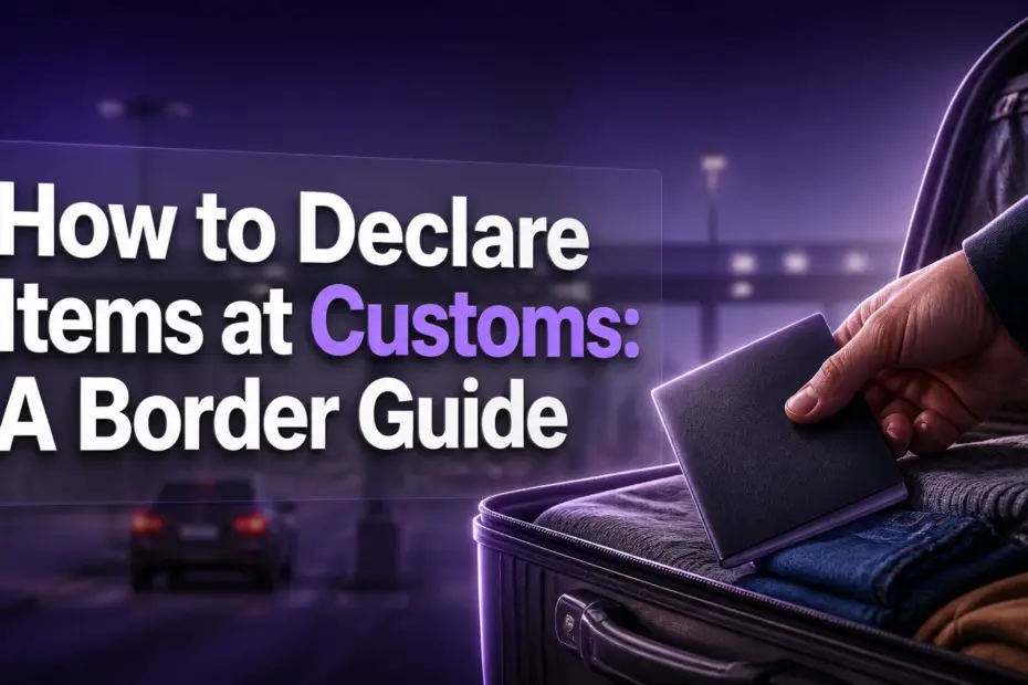 how to declare items at customs
