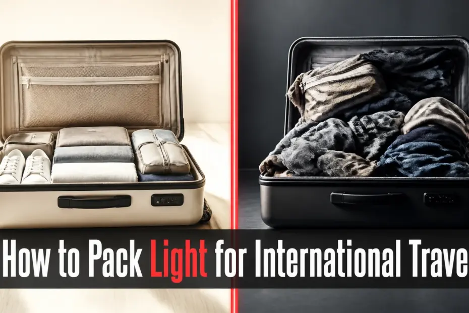 how to pack light for international travel