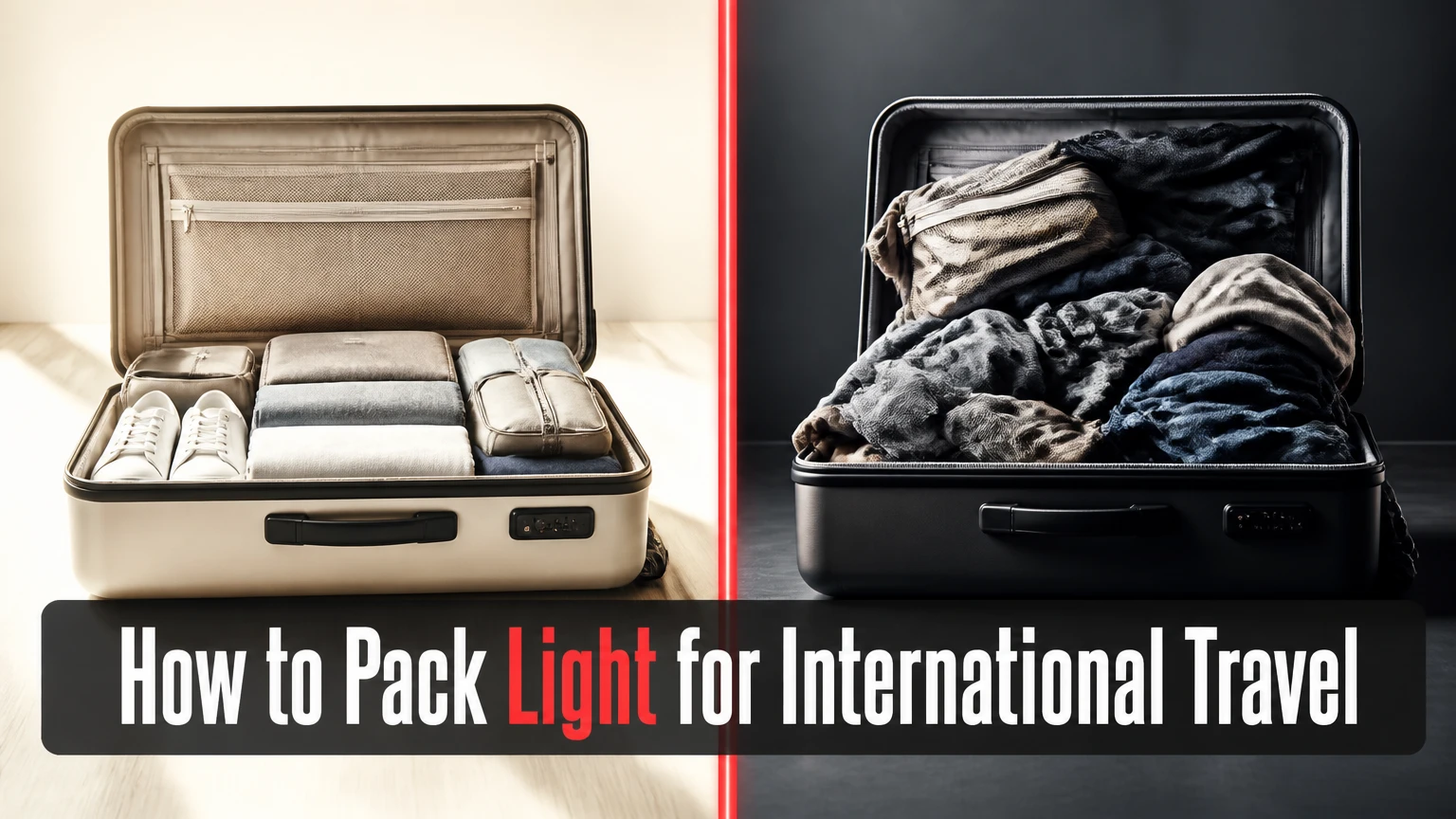 how to pack light for international travel