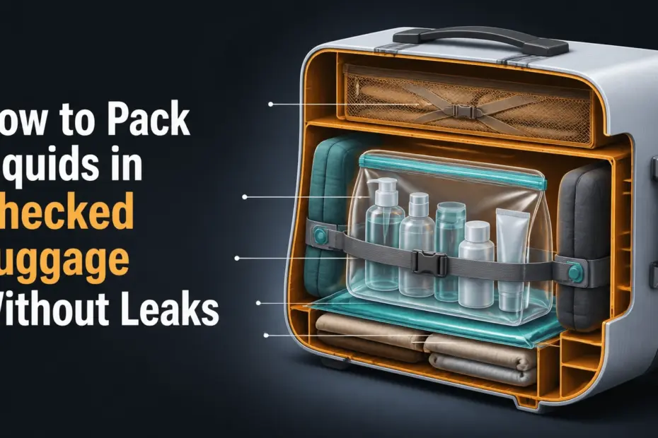 how to pack liquids in checked luggage