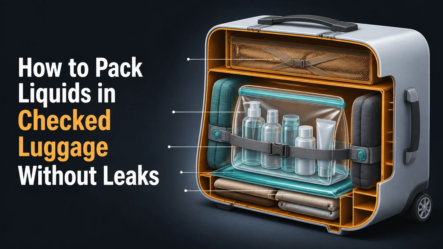 how to pack liquids in checked luggage