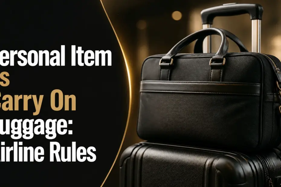 personal item vs carry on luggage